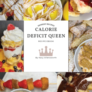 Calorie Deficit Queen Desserts eCookbook, Kacy Allensworth, 4MFit, Weight Loss, Low Calorie