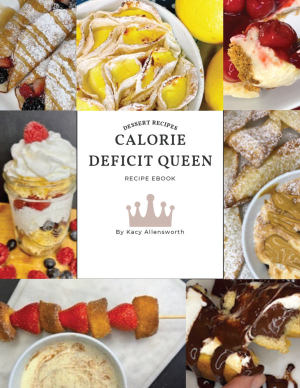 Calorie Deficit Queen Desserts eCookbook, Kacy Allensworth, 4MFit, Weight Loss, Low Calorie